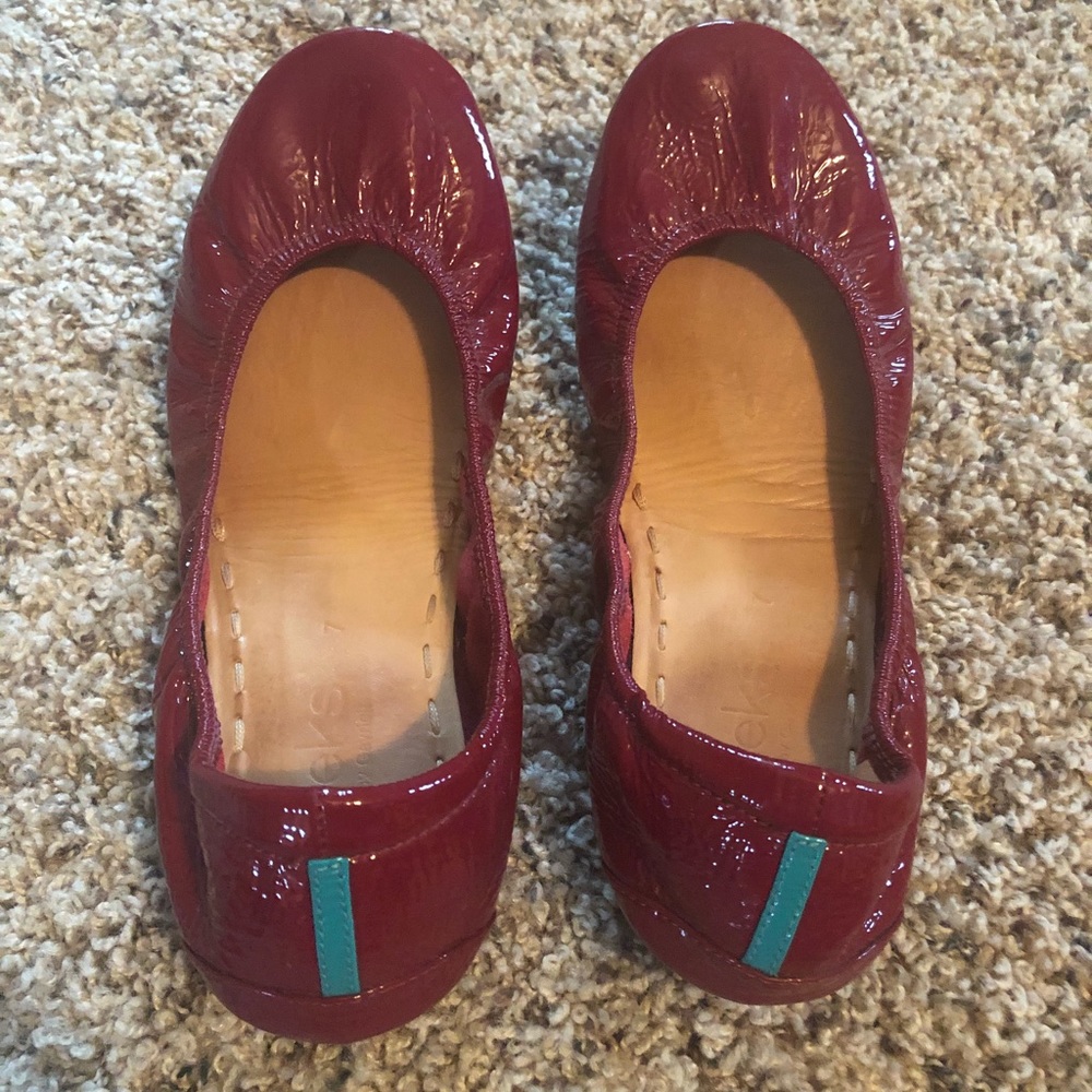 Ruby red patent leather Tieks by Gavrieli